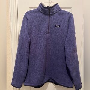 Patagonia Purple Women's 1/4 Zip Better Sweater Fleece Pullover XL - Slim Fit